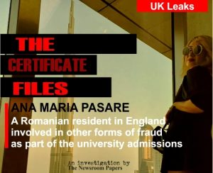 Ana Maria Pasare, a Romanian resident in England, has been involved in scams as part of university admissions.